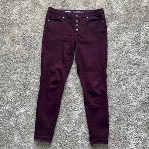 Burgundy Mossimo Skinny Jeans